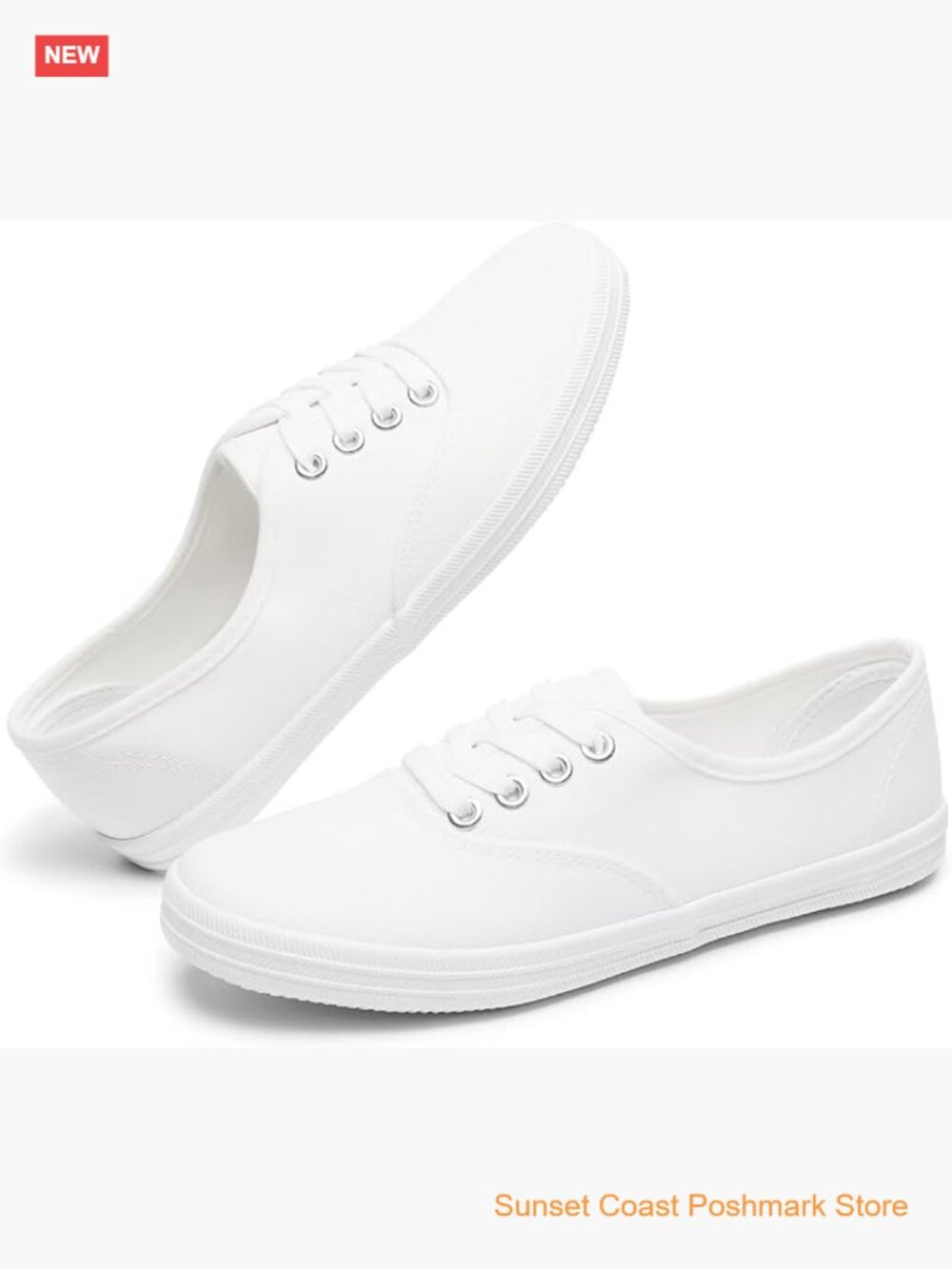 Low Top Lace-up Canvas Sneakers Lightweight Casual Tennis Shoes